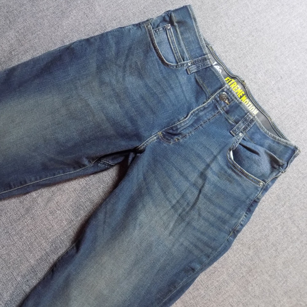 Lee Extreme Motion Jeans Mens 36x30 Blue Good Regular Fit Bootcut Performance